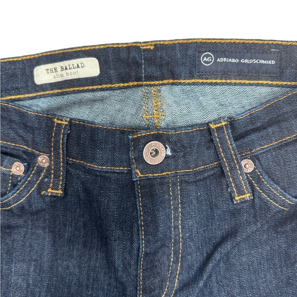 AG Adrianna Goldschmied The Ballad Slim Boot jeans size 27. - Picture 4 of 10